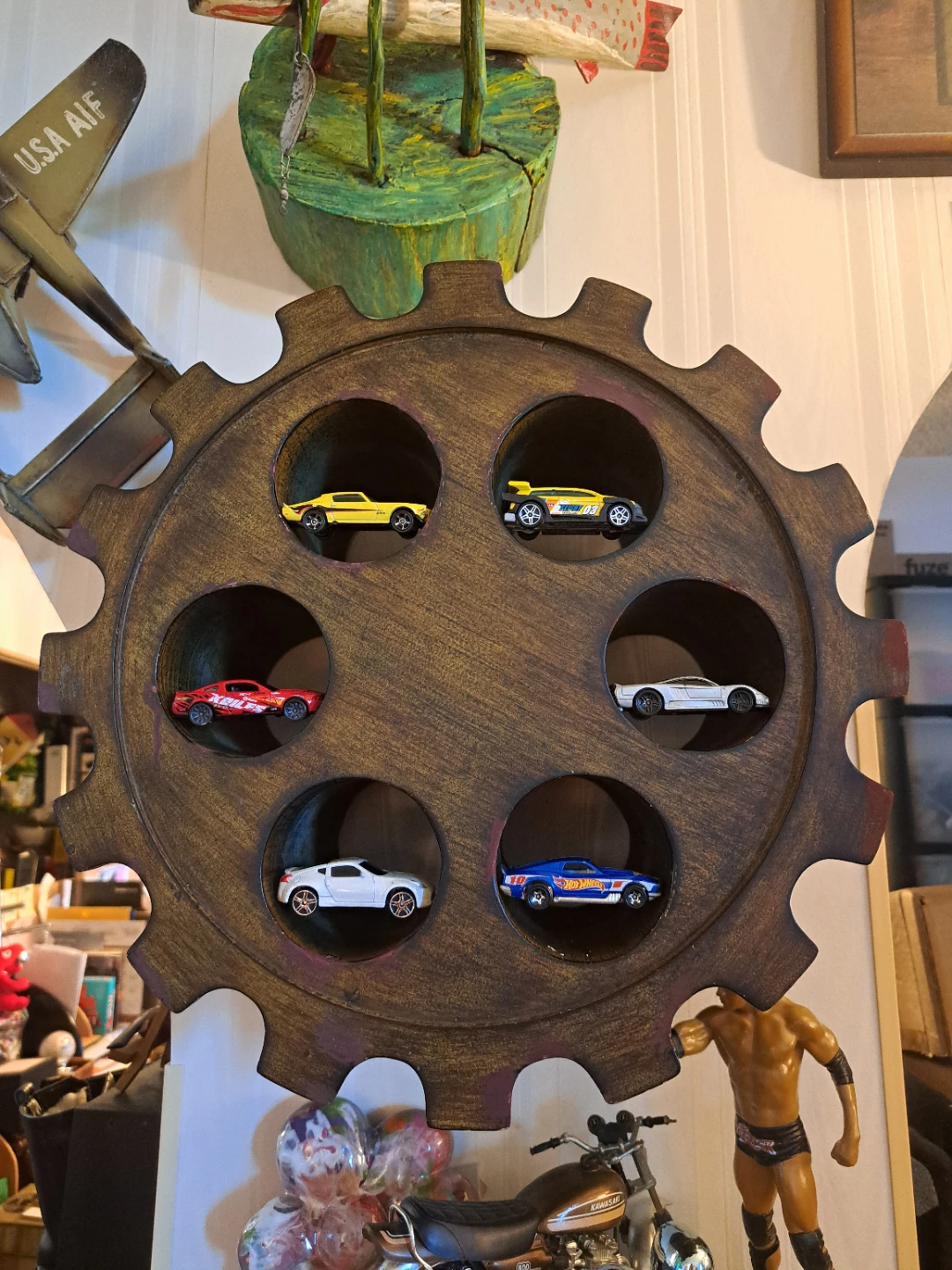 Hot Wheels Display Shelf Gear Wall Art