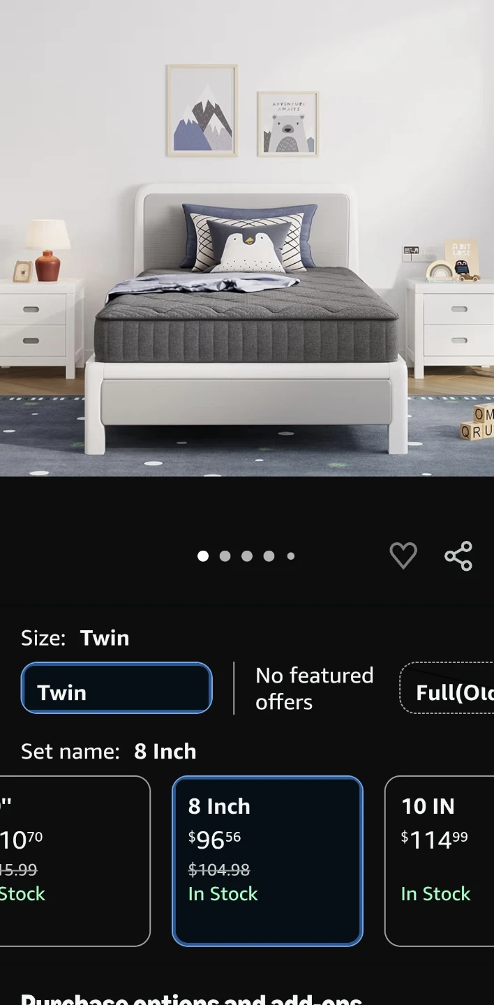 Avenco 8 Inch Twin Hybrid Mattress