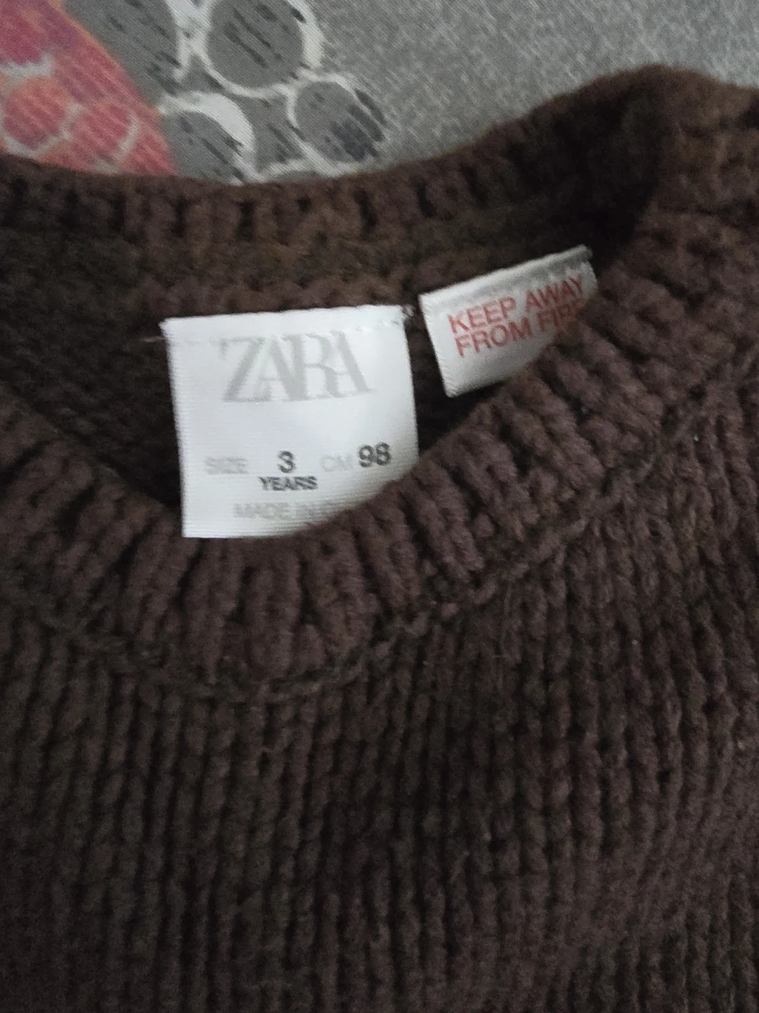 Zara Girls Brown Knit Vest and Gingham Shirt Set - photo 2