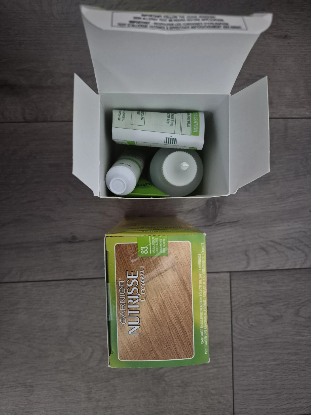 2 Boxes Garnier Nutrisse Cream 83 Natural Medium Golden Blonde - photo 2