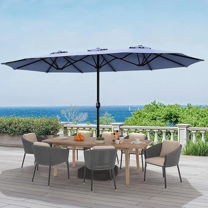 15ft Large Double-Sided Patio Umbrella