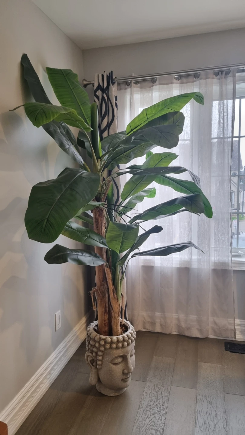 Artificial Banana Leaf Plant in Buddha Planter - photo 4