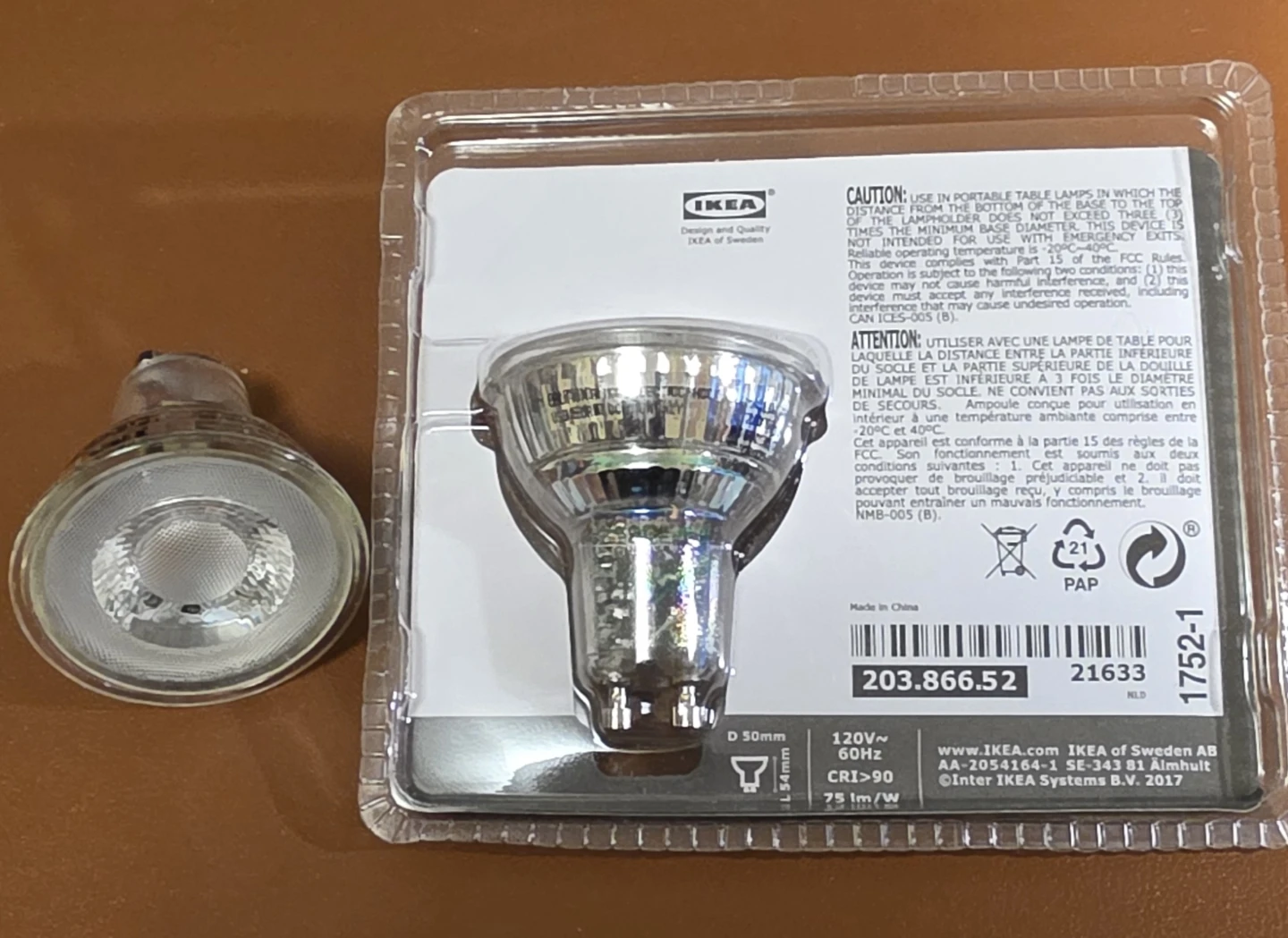 1 IKEA LEDARE LED GU10 Bulbs + 1 open - photo 2