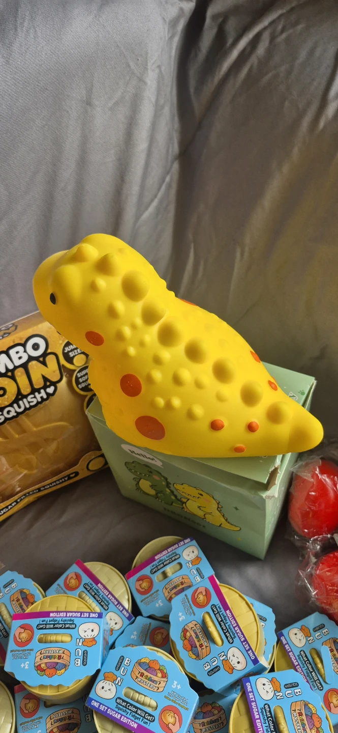 Yellow Jumbo Dinosaur Squishy Toy