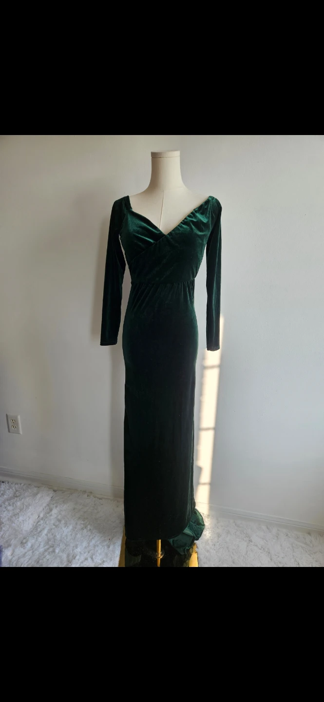 Navy Blue Beaded Evening Dress - photo 4