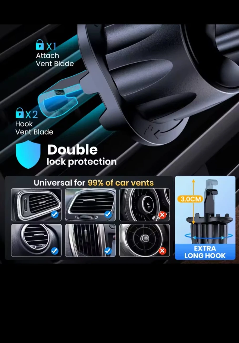 TOPK Magnetic Car Vent Phone Mount - photo 2