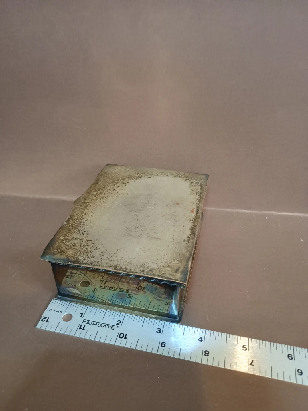 Marlboro Plate EP Copper Old English Reproduction Trinket Box - photo 4