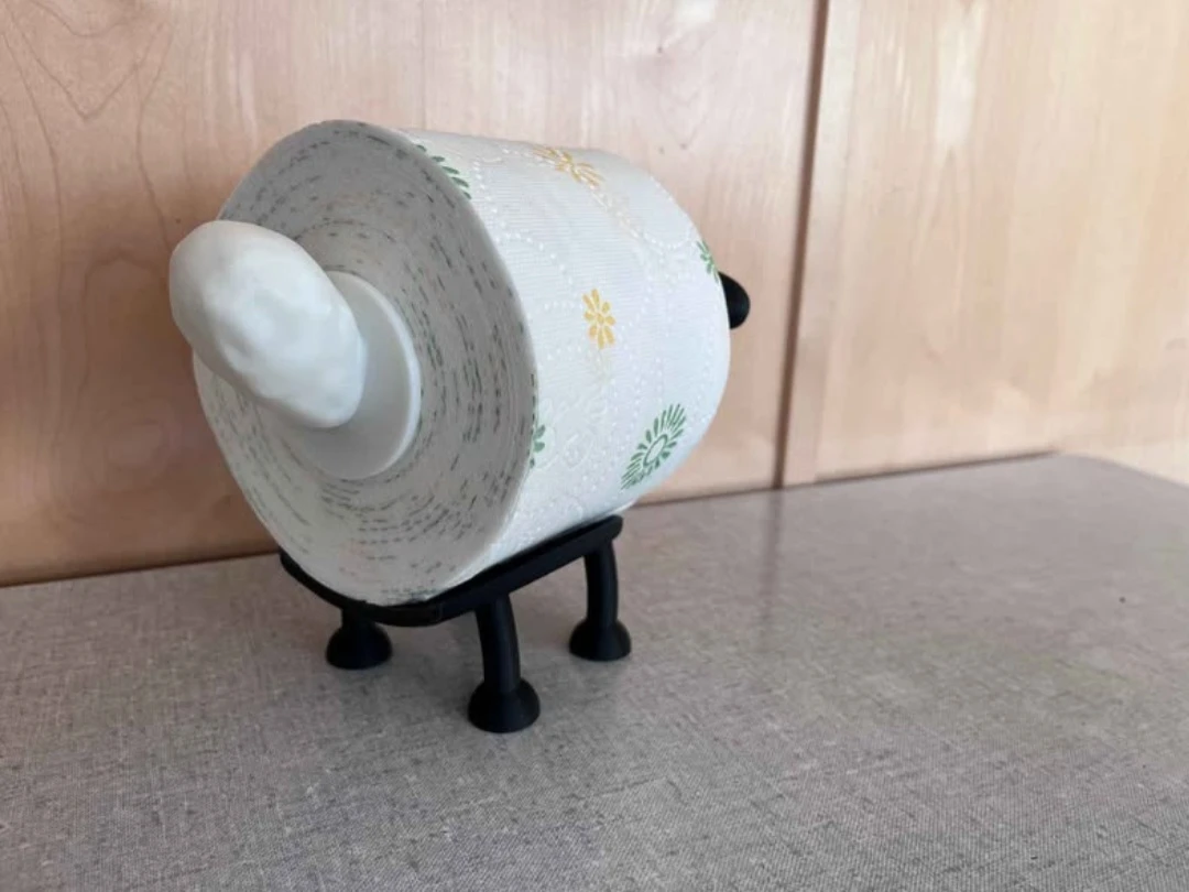 3D Printed Sheep Toilet Paper Holder - photo 2