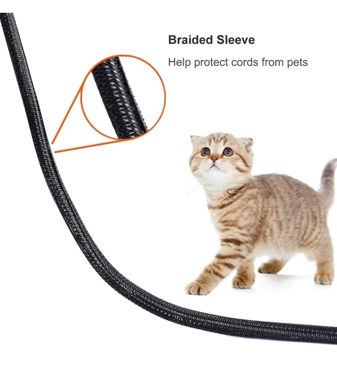 Black Braided Cable Management Sleeve - 1/2 inch - photo 5