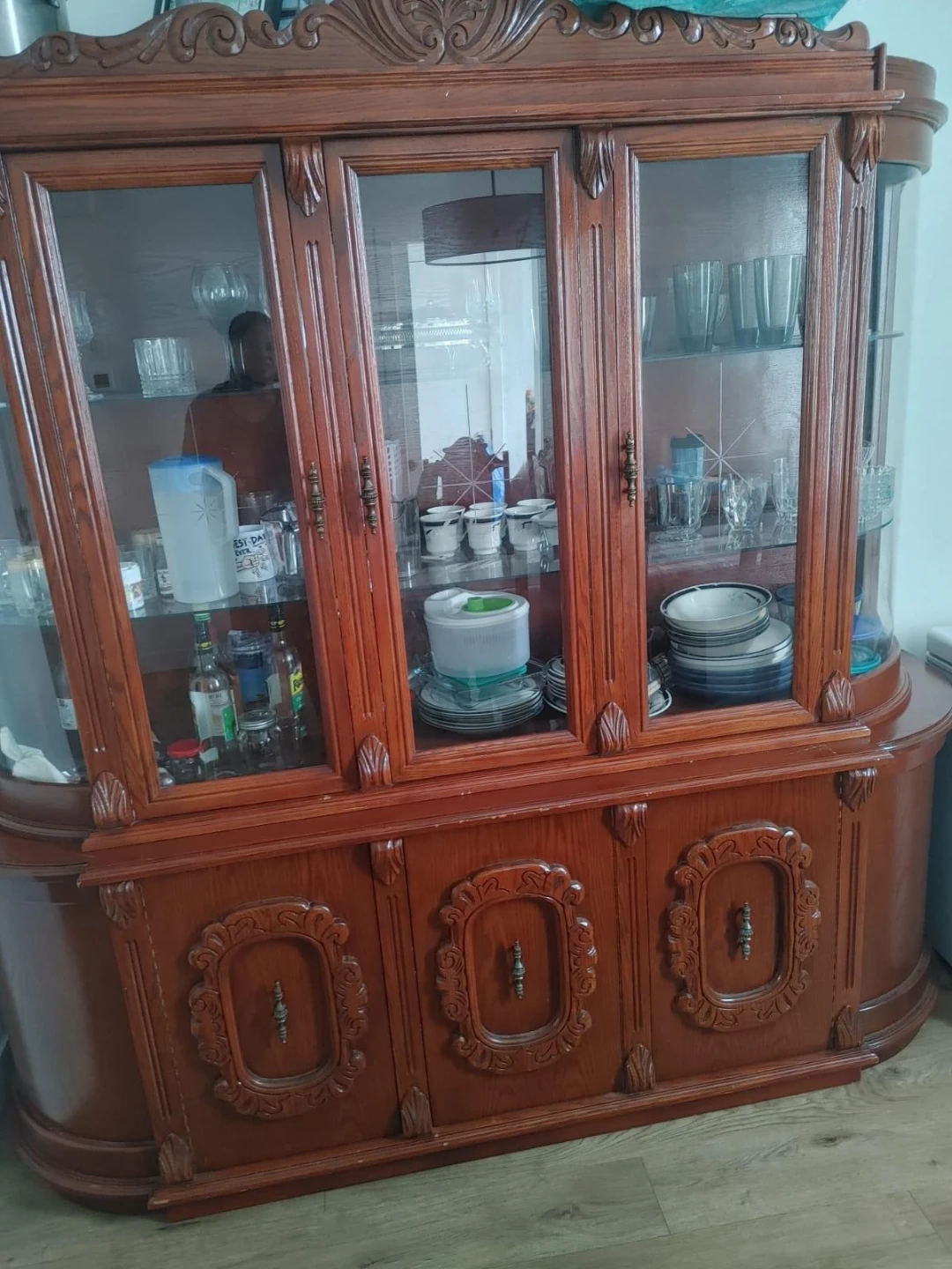 Traditional Wooden China Cabinet