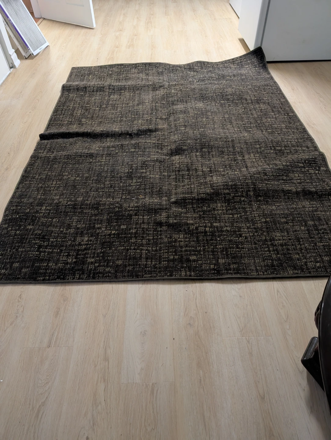 Dark Brown Textured Area Rug