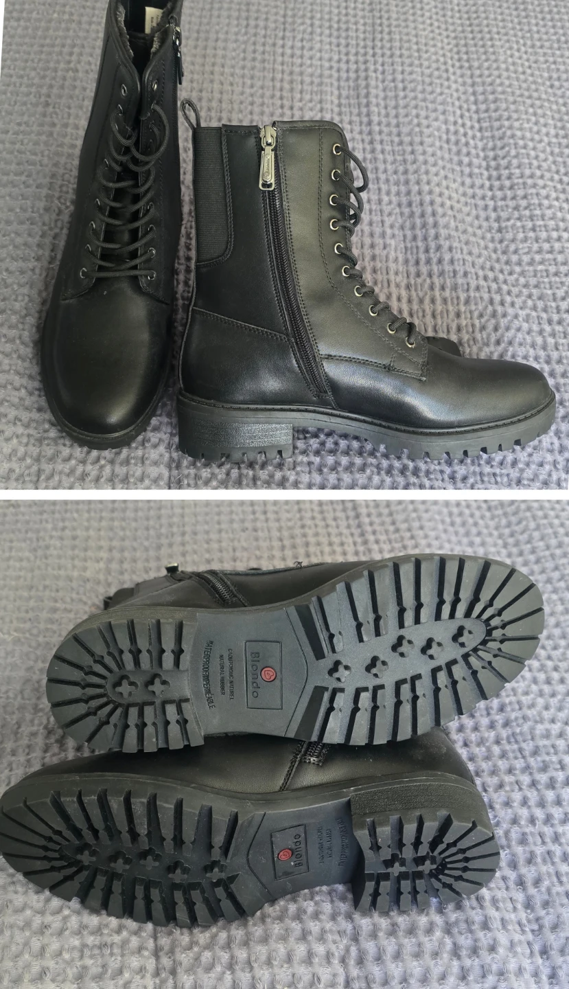Blondo Women's Black Lace-Up Waterproof Boots