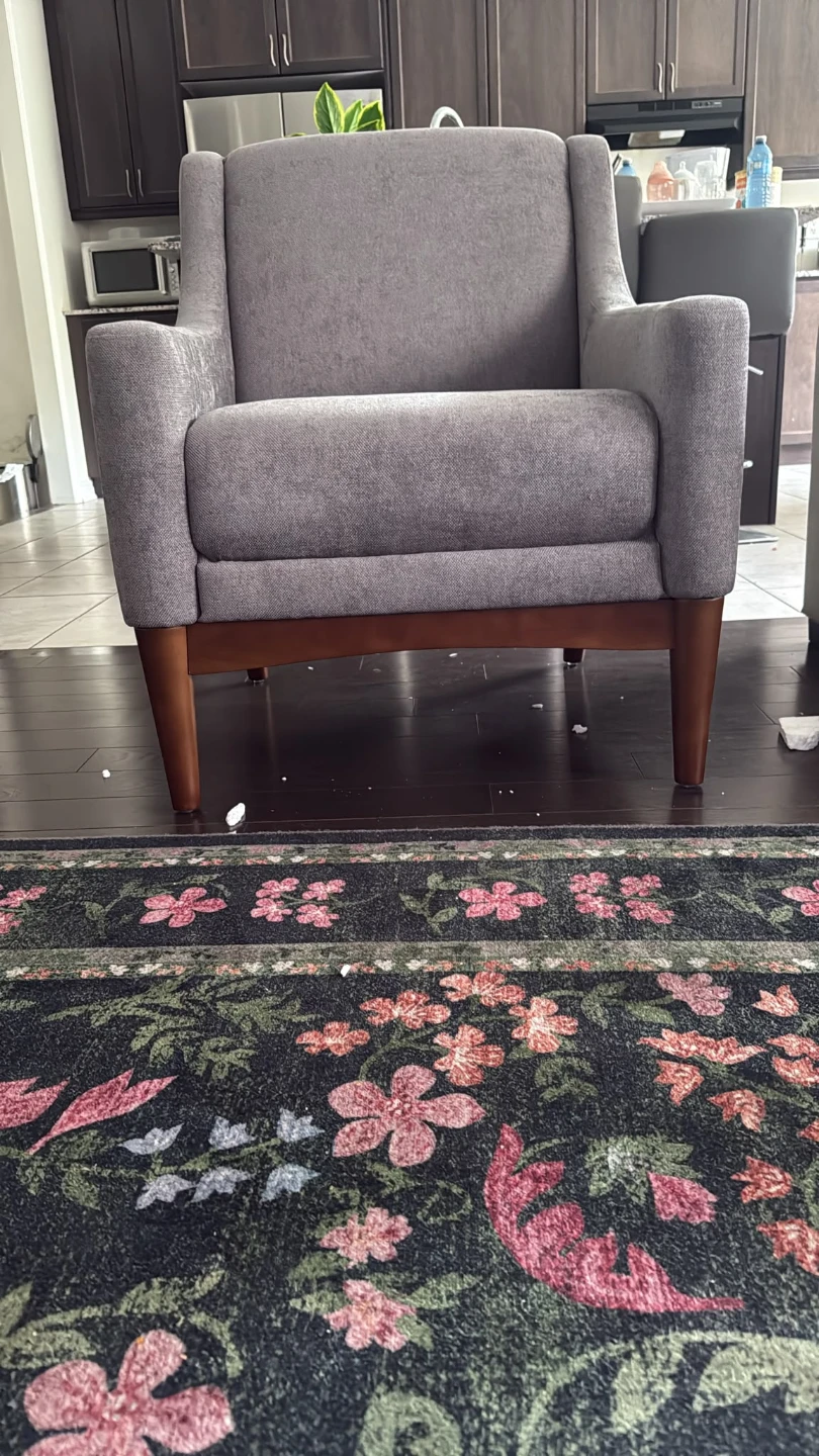 Grey Upholstered Accent Chair - photo 2