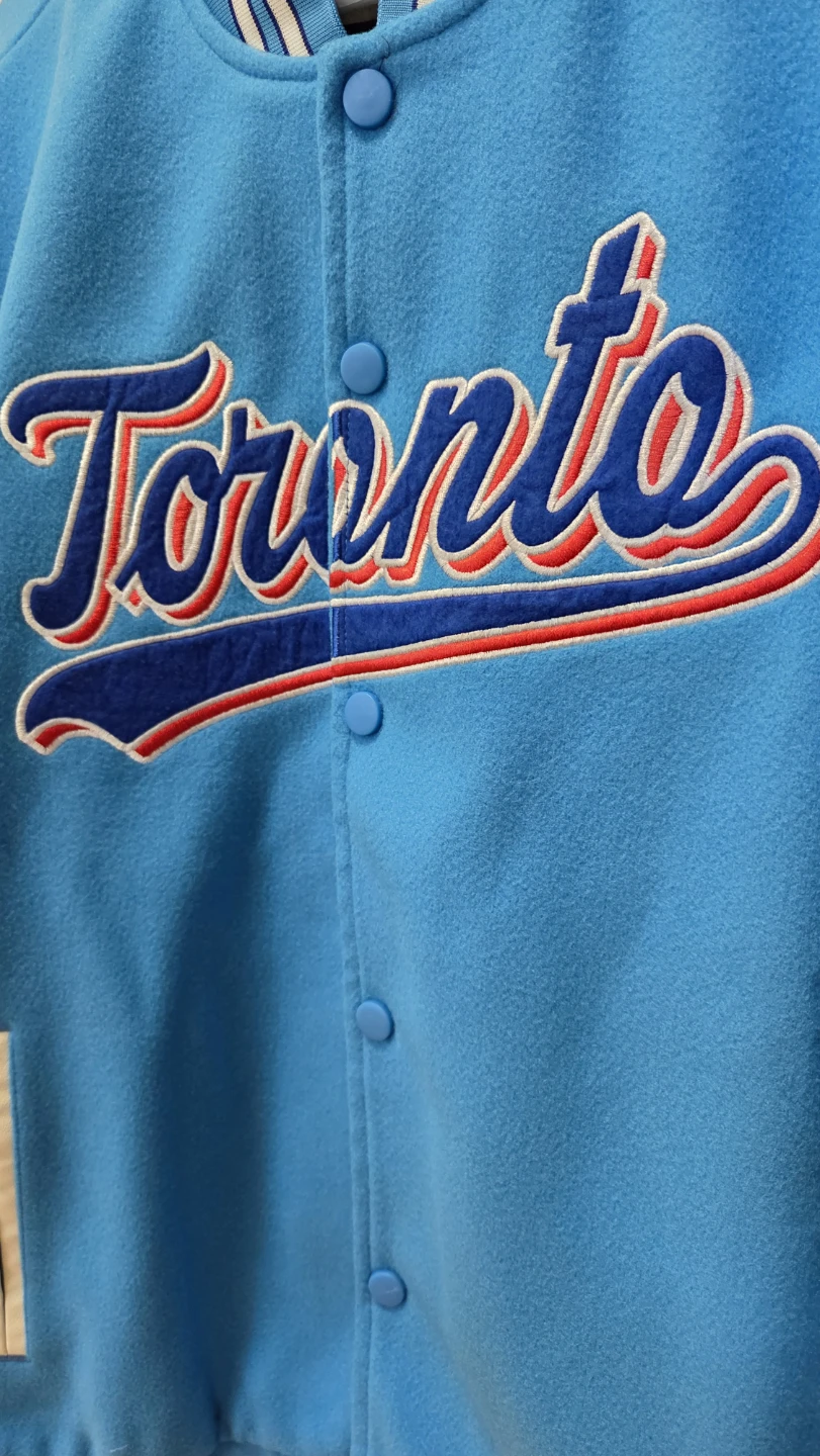 Toronto Blue Jays Varsity Baseball Jacket – #27 – Size L *new - photo 4