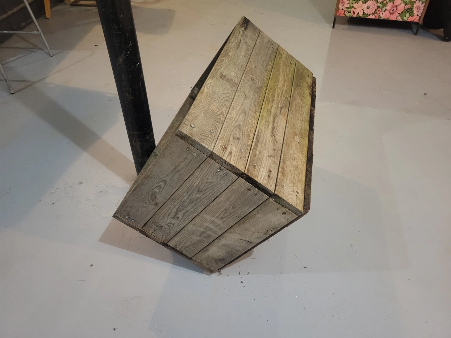 Large, Rustic Wooden Storage Crate