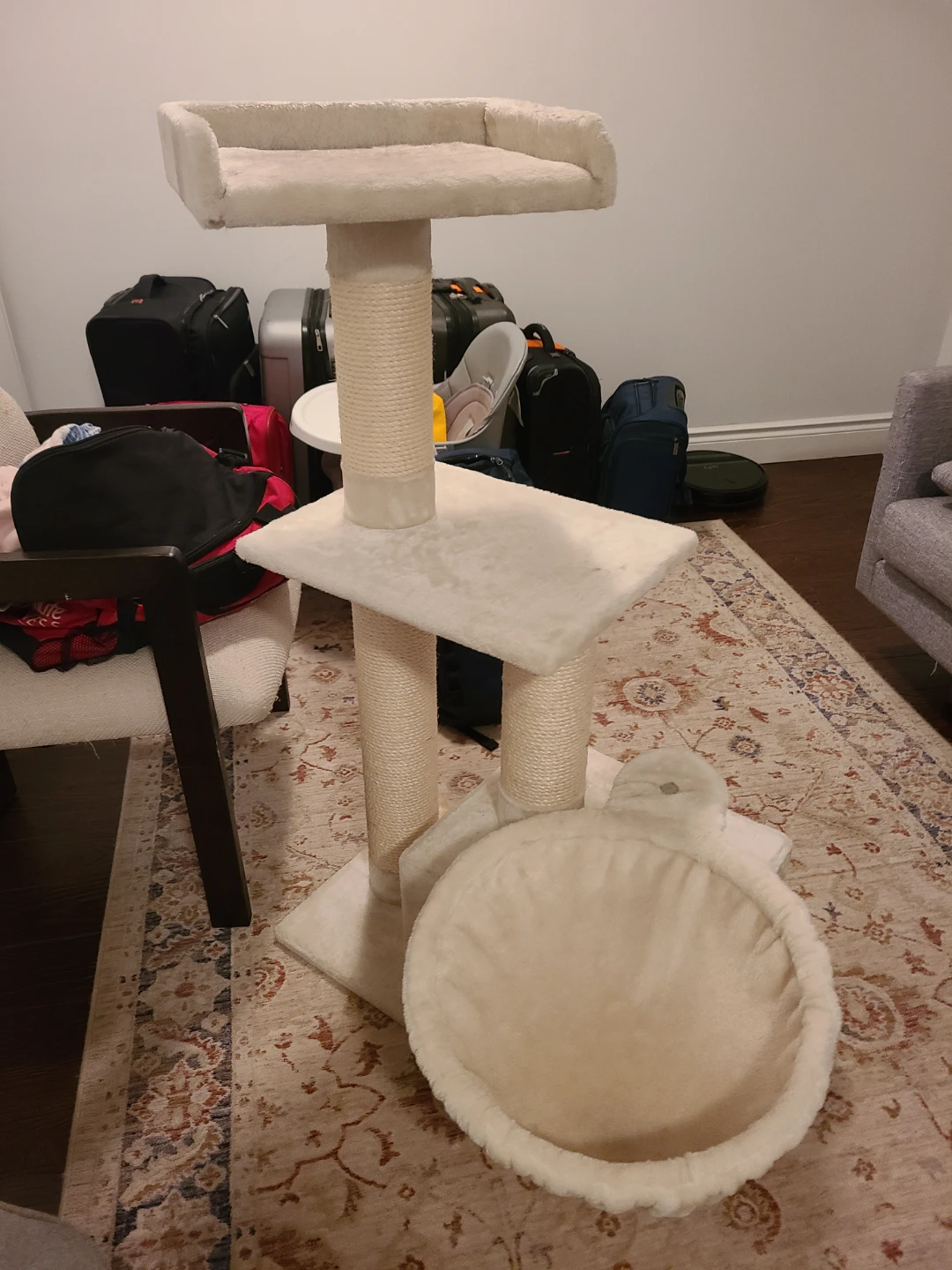 Cream Plush Cat Tree - photo 2