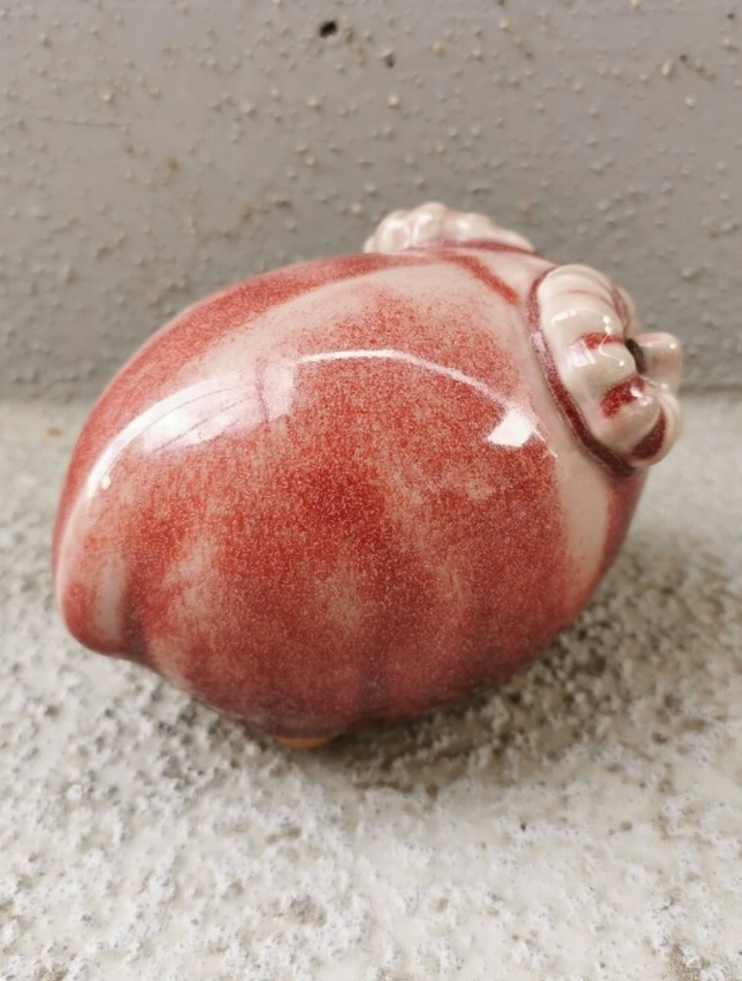 Vintage Mid-Century Glazed Ceramic Ram Figurine - photo 5