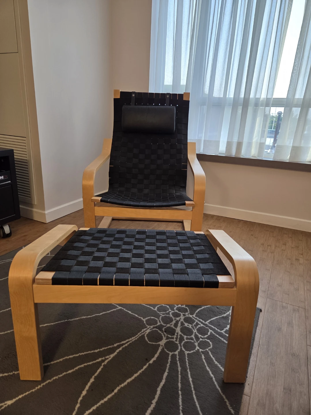 Ikea Poang Chair and Footstool - photo 2