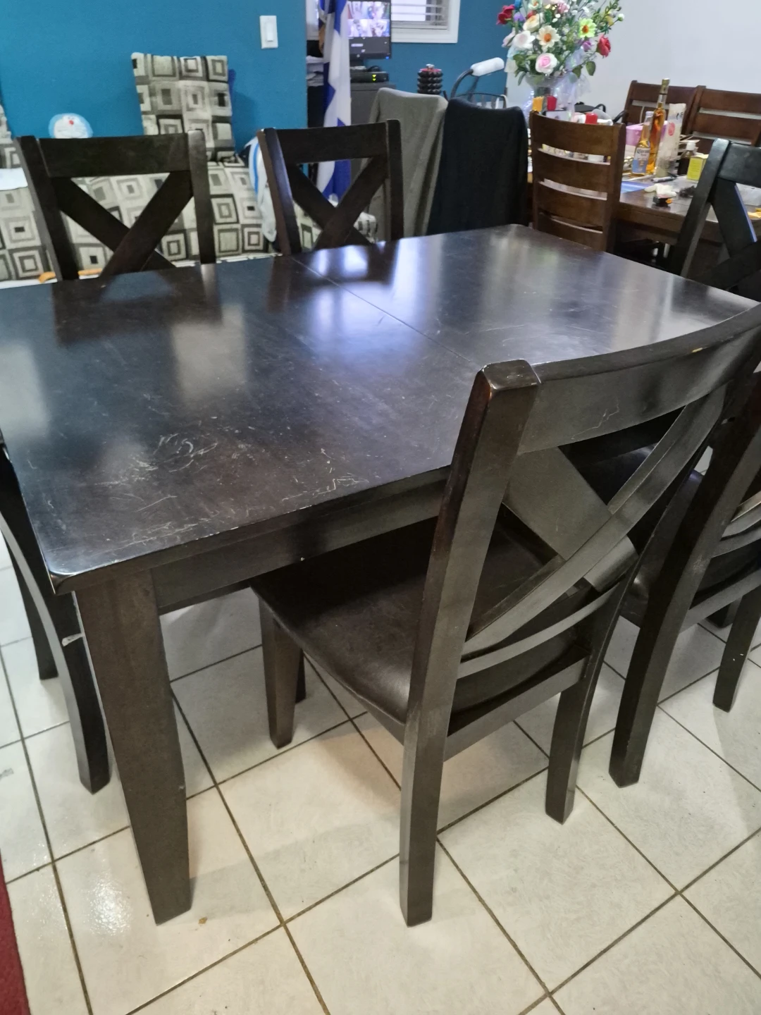 Dining table 6 chairs. Wood for sale - photo 3