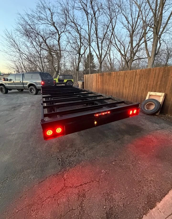 Utility trailer flatbed deck over 20x8 ft