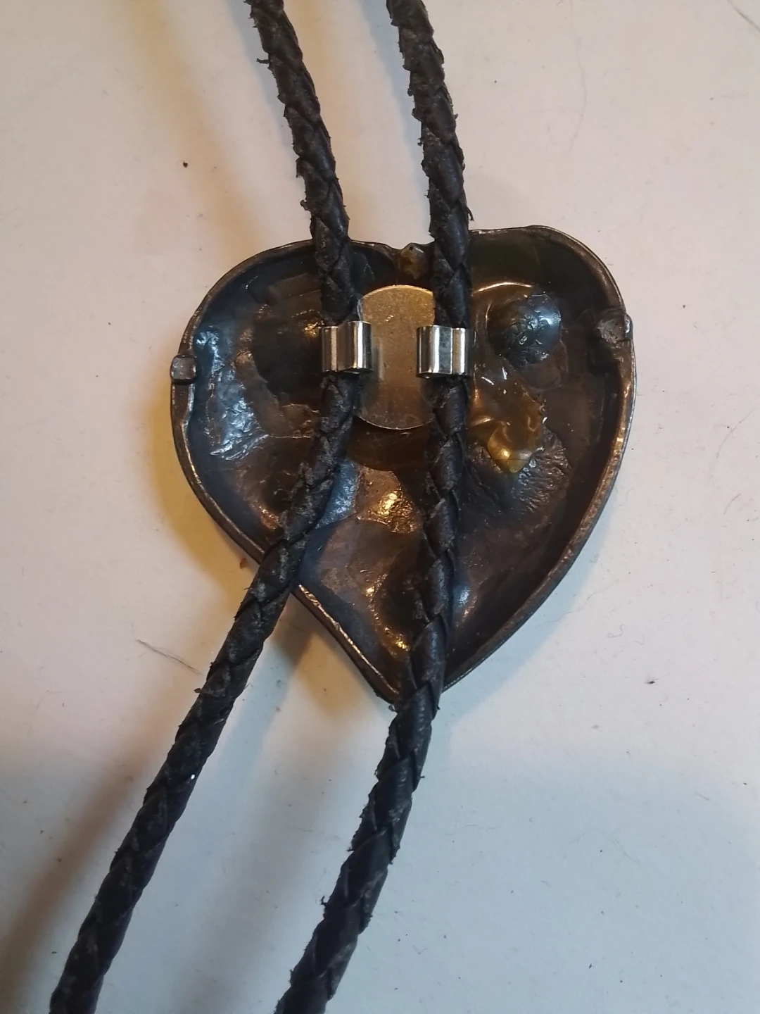 Heart Shaped Bolo Tie with Rhinestones - photo 4