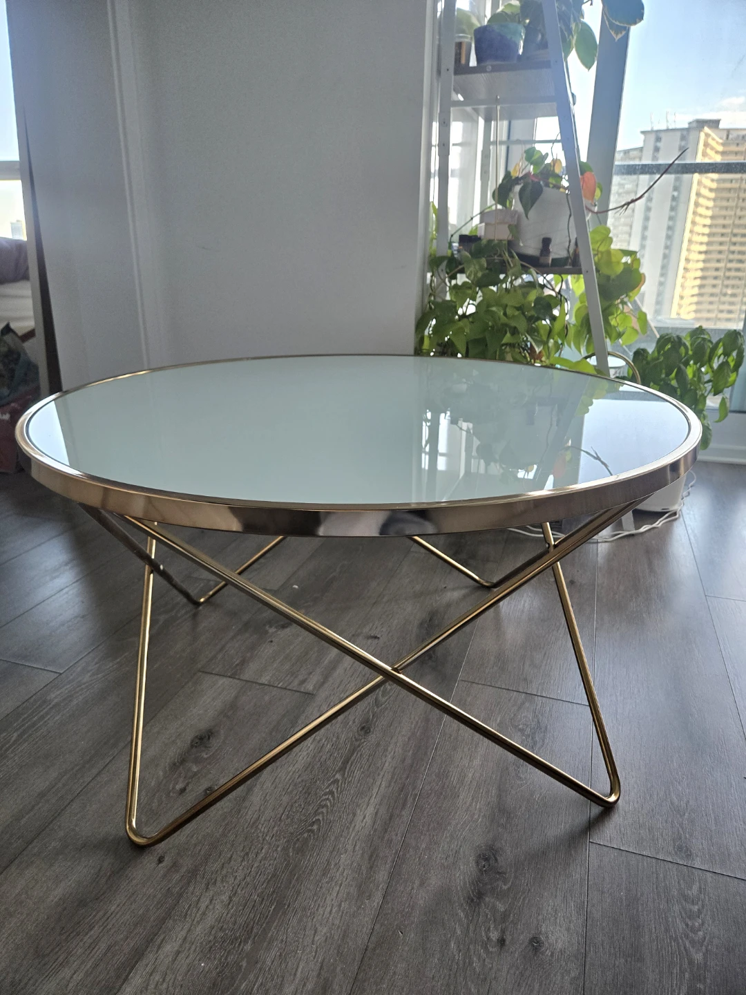 Gold Glass Coffee Table