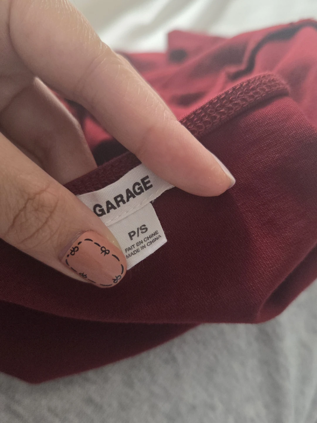 Burgundy Red GARAGE Long Sleeve Top - photo 5