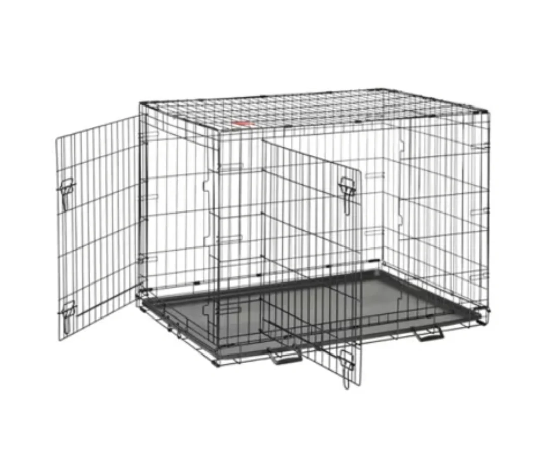 Black Wire Dog Crate with Tray - TOP PAW BRAND
