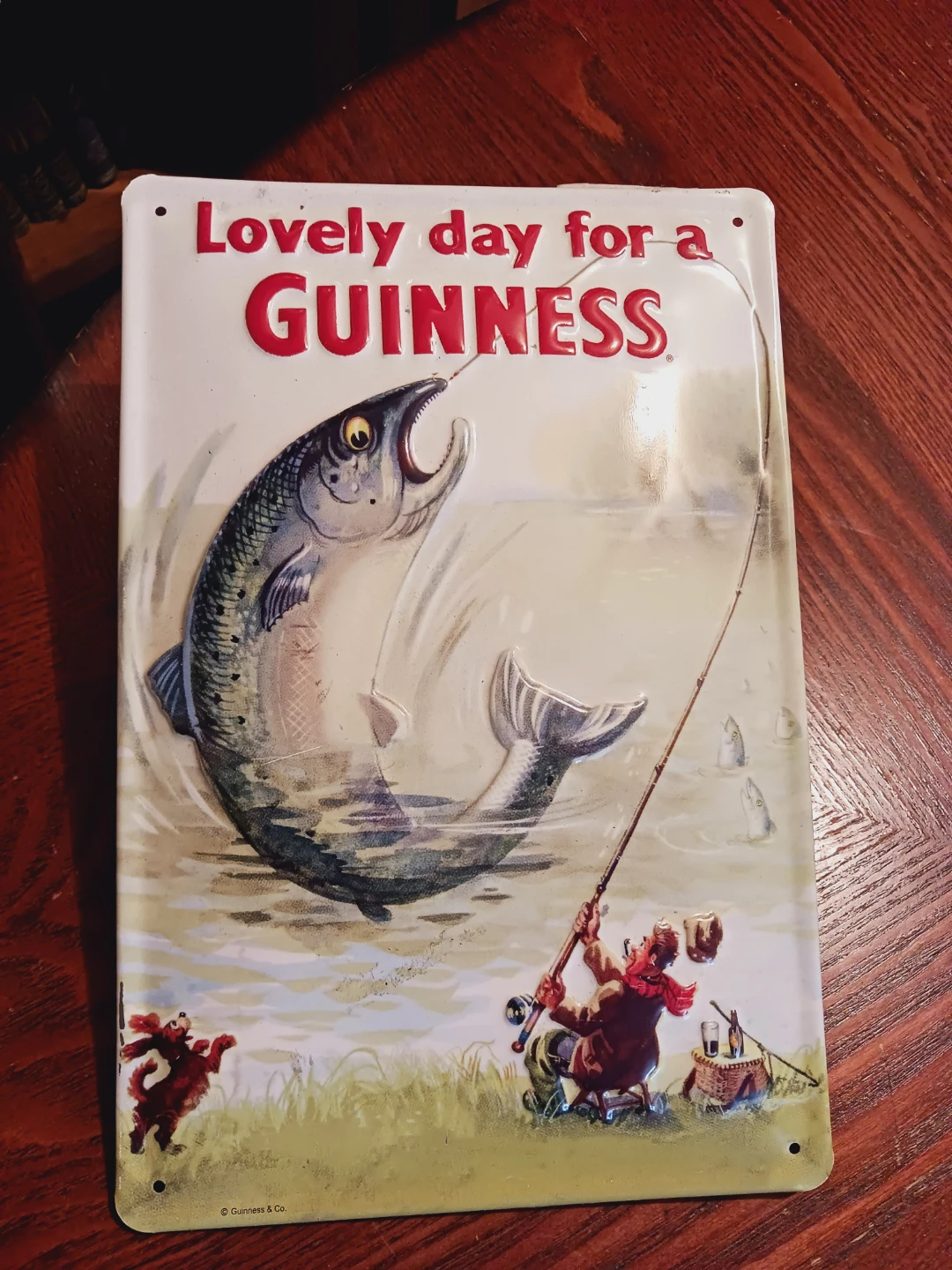 Guinness Tin Metal Sign Wall Decor  for Fisherman Enthusiasts