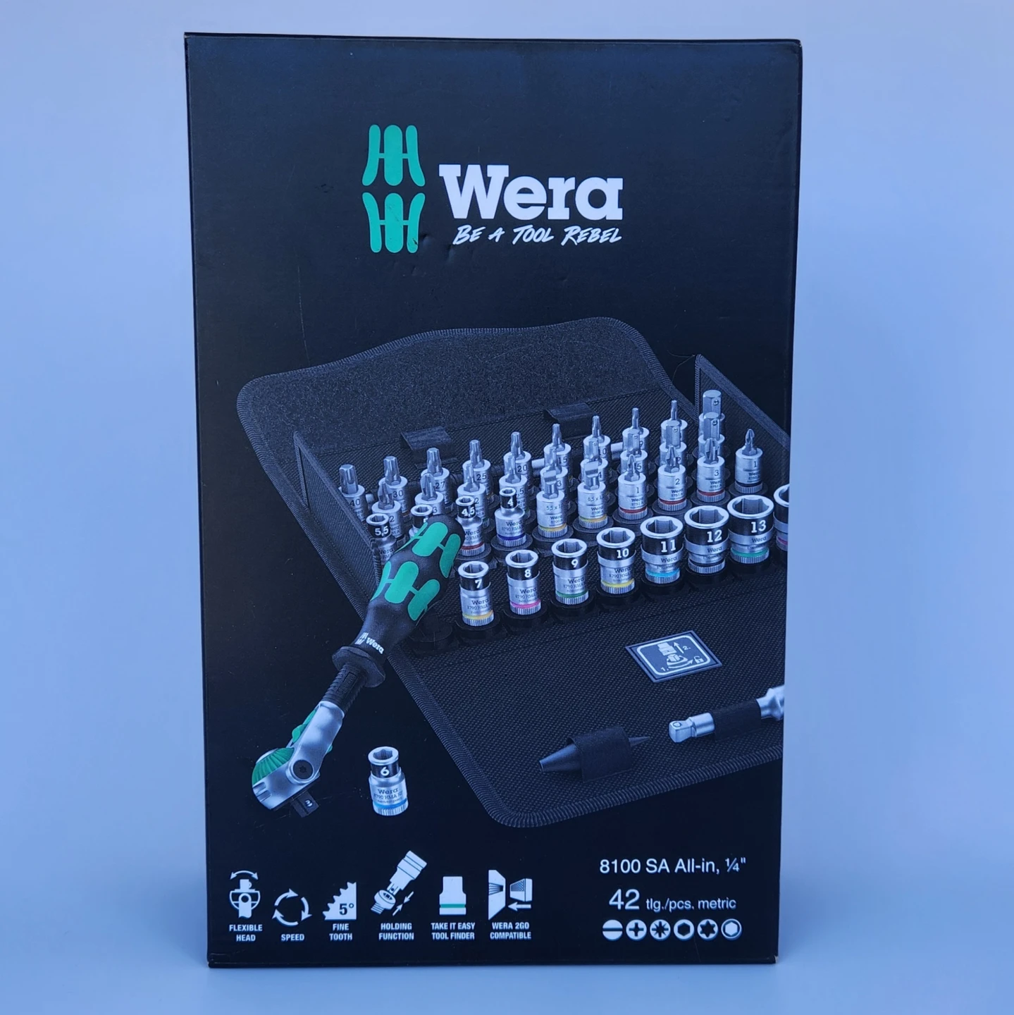 Wera 8100 SA All-in 1/4" Zyklop Ratchet Set - photo 3