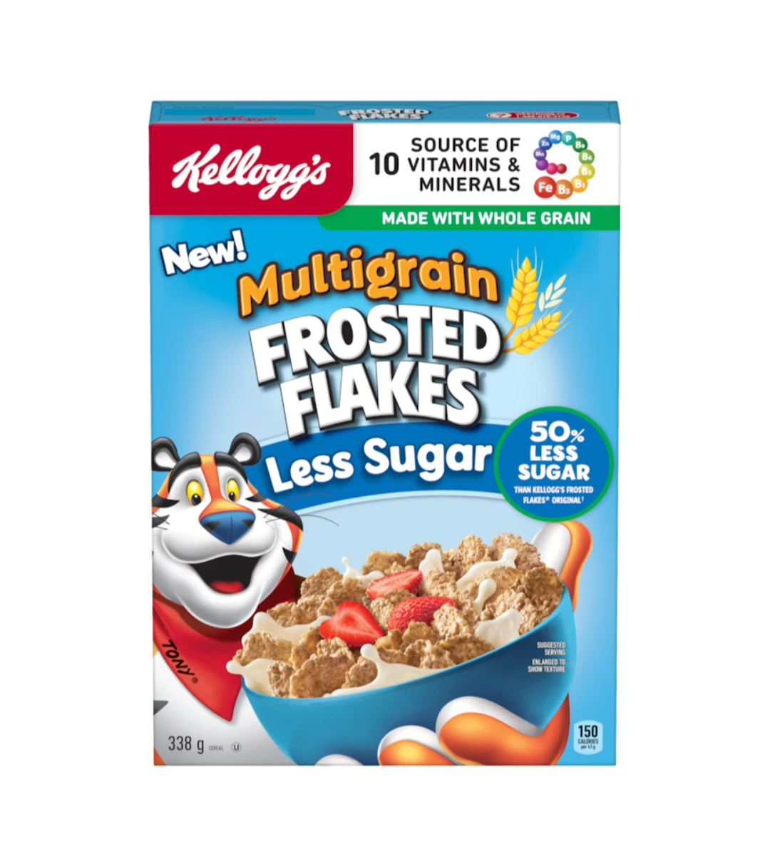 Kellogg's Multigrain Frosted Flakes Less Sugar 338g