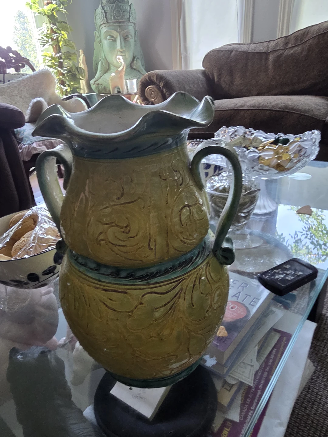 Decorative Ceramic vase 11 inch tall unique ceramic - photo 2