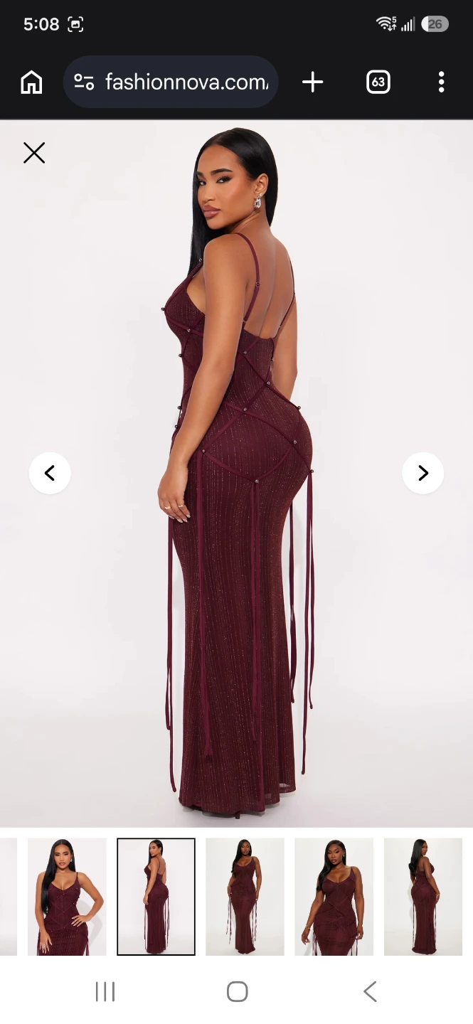 Fashion Nova Burgundy Maxi Dress - photo 3