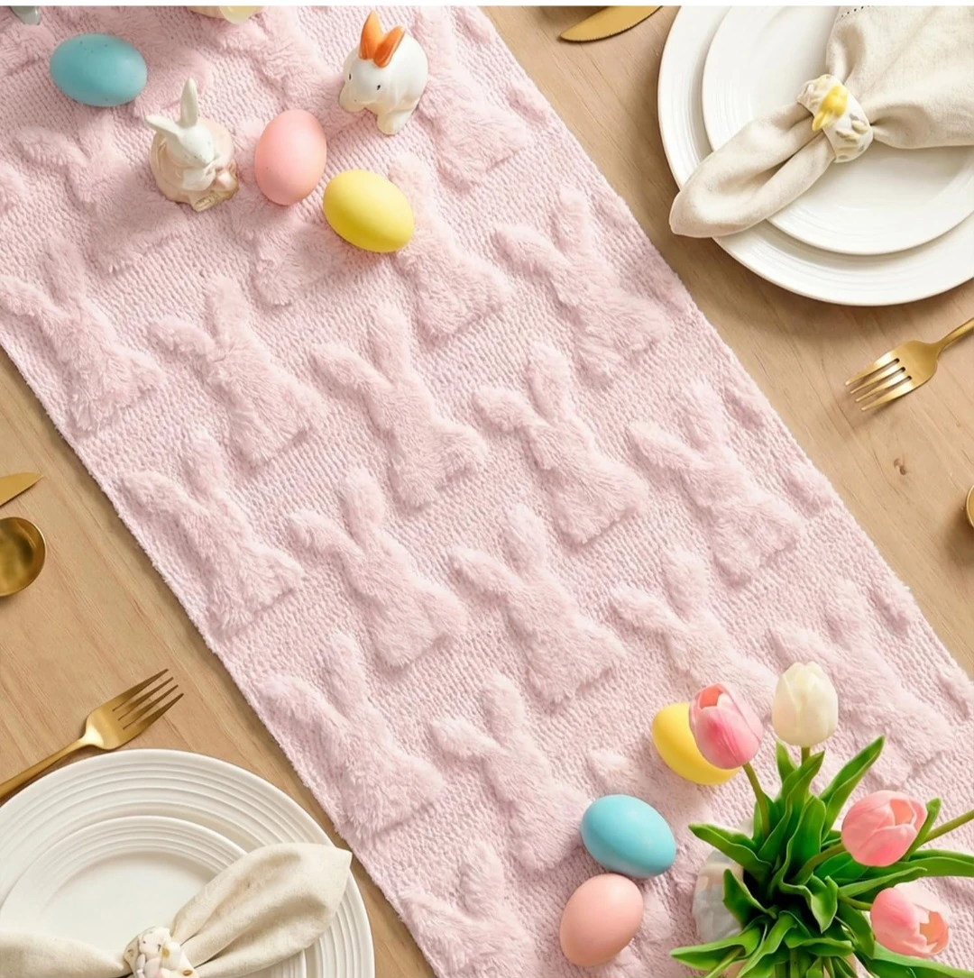 Pink Bunny Easter Table Runner - photo 5