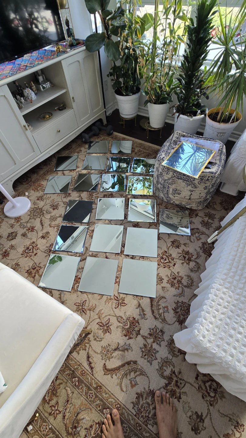 20 Square Wall Mirror Tiles
