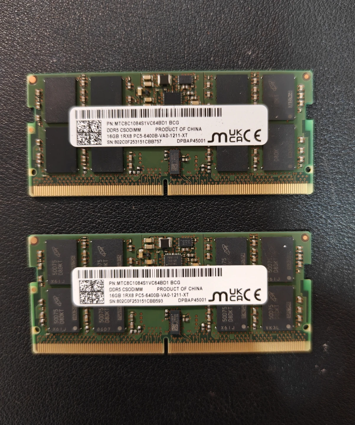 Micron 32GB (2x16GB) DDR5-6400 Laptop RAM / CSODIMM