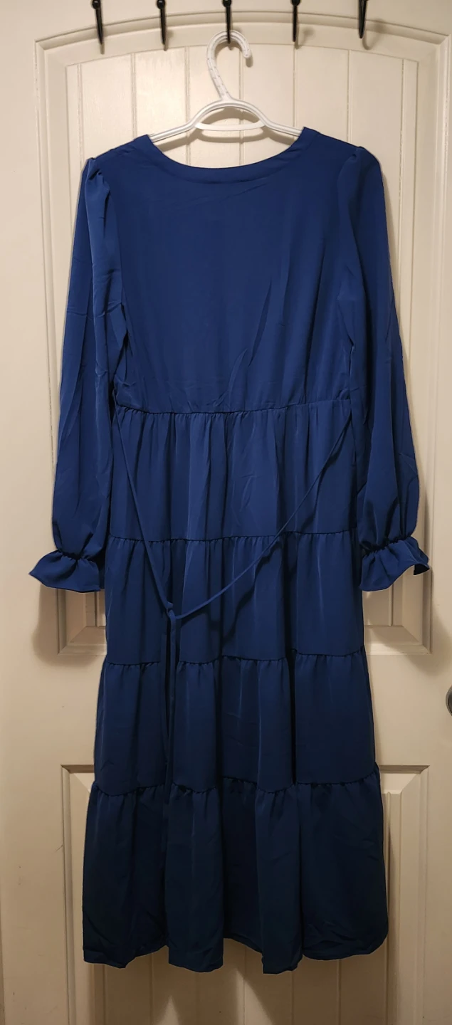 PrettyGarden Blue Tiered Long Sleeve Dress - photo 3