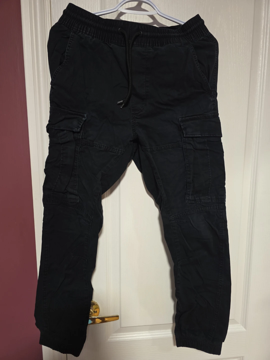 Black Cargo Joggers