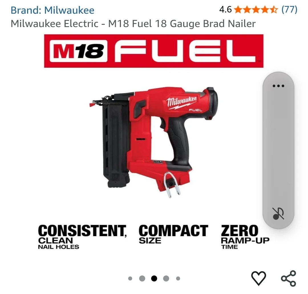 Milwaukee M18 FUEL 18 Gauge Brad Nailer
