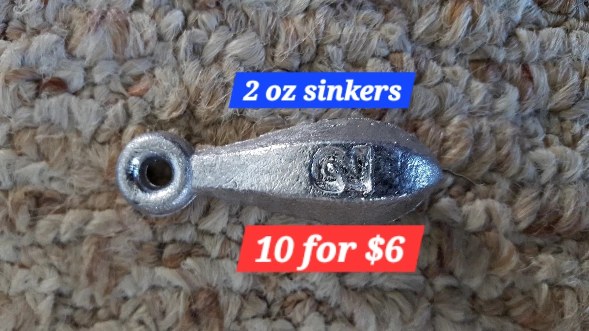 10 Fishing Sinkers 3 oz - photo 2