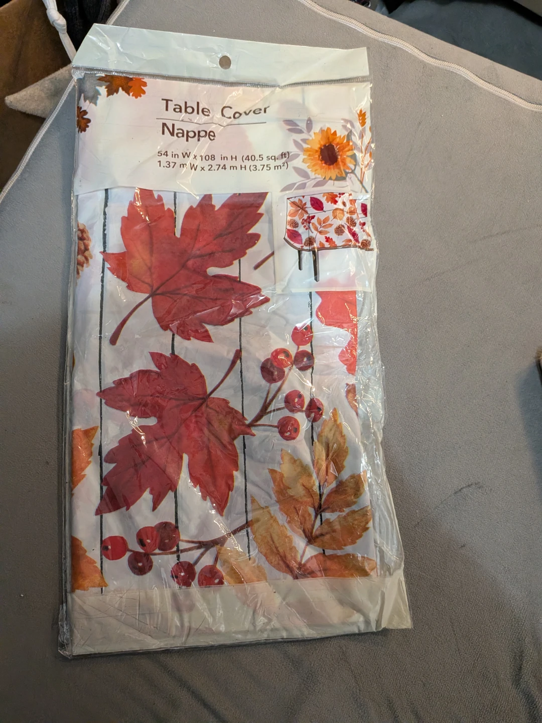 Autumn Leaf Print Table Cover