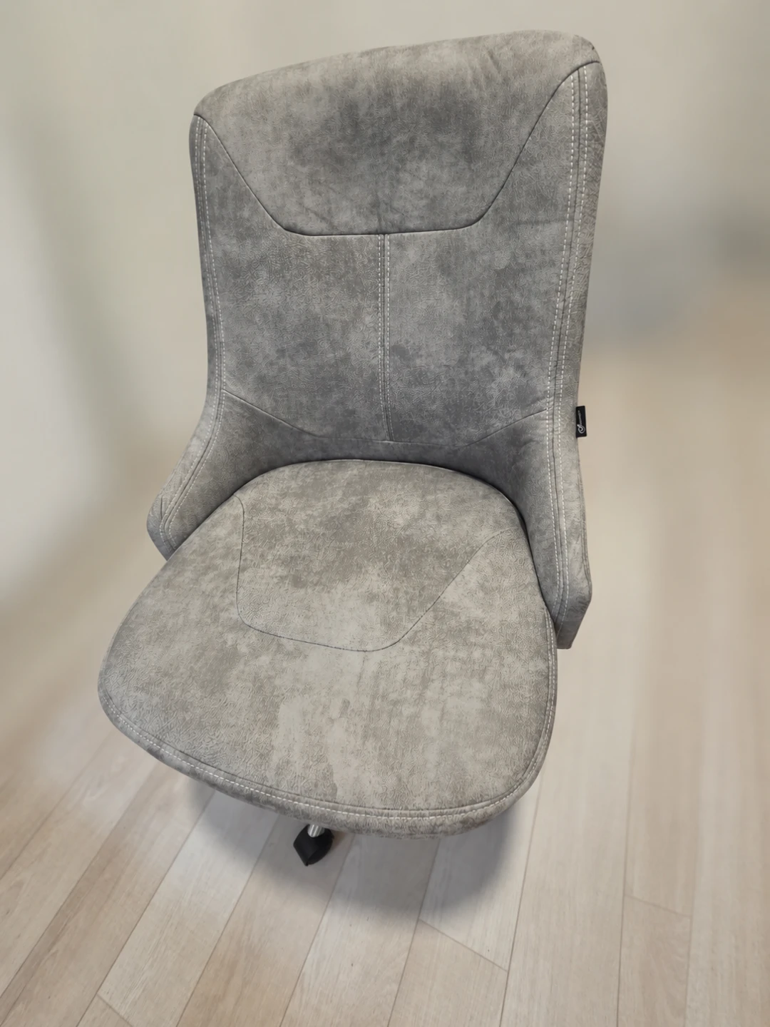 Grey Faux Suede Office Chair - photo 3