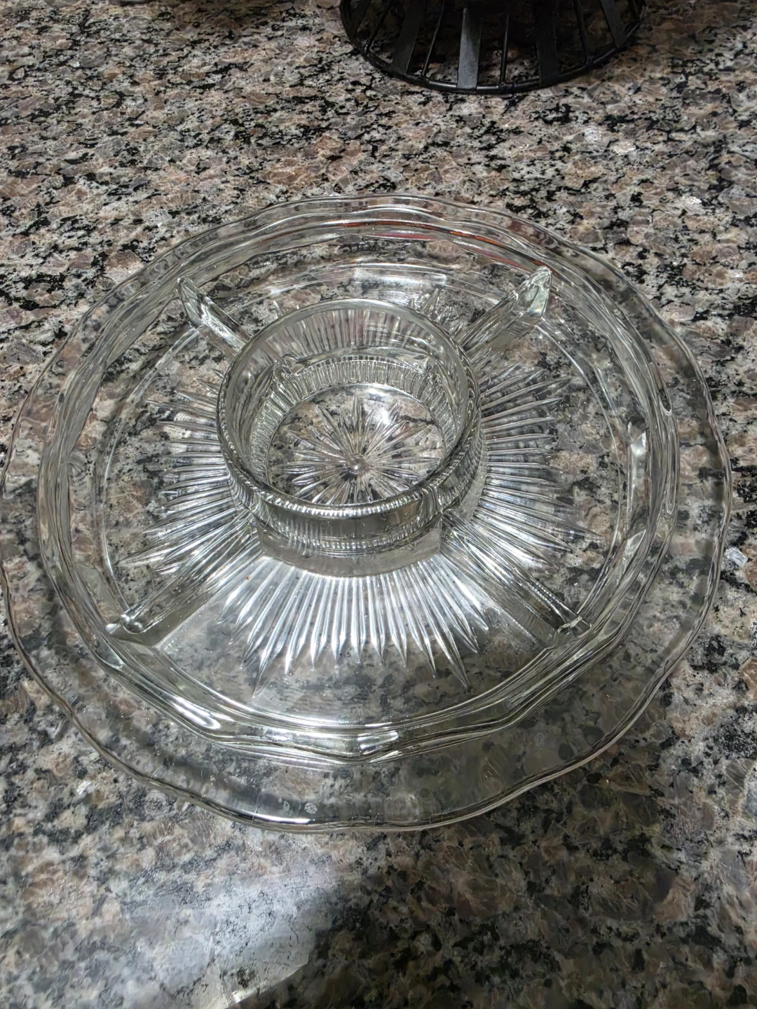 Glass snack tray