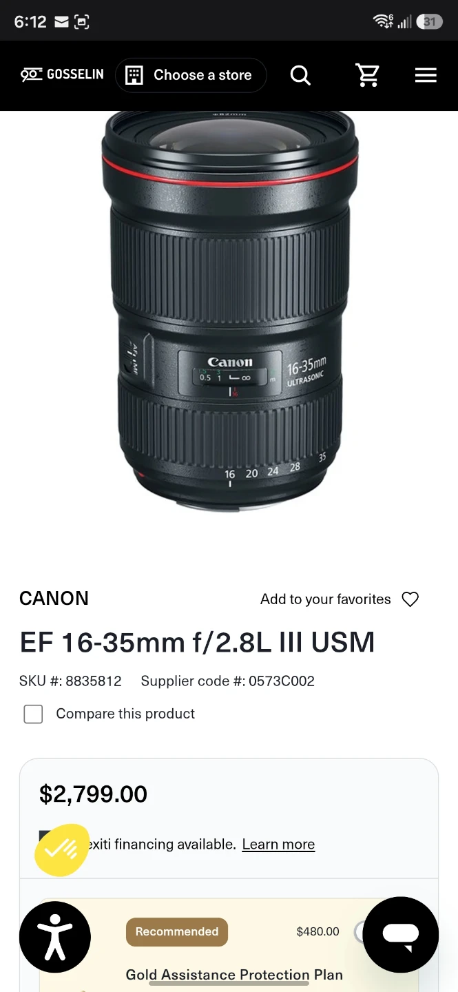 Canon EF 16-35mm f/2.8L III USM Lens