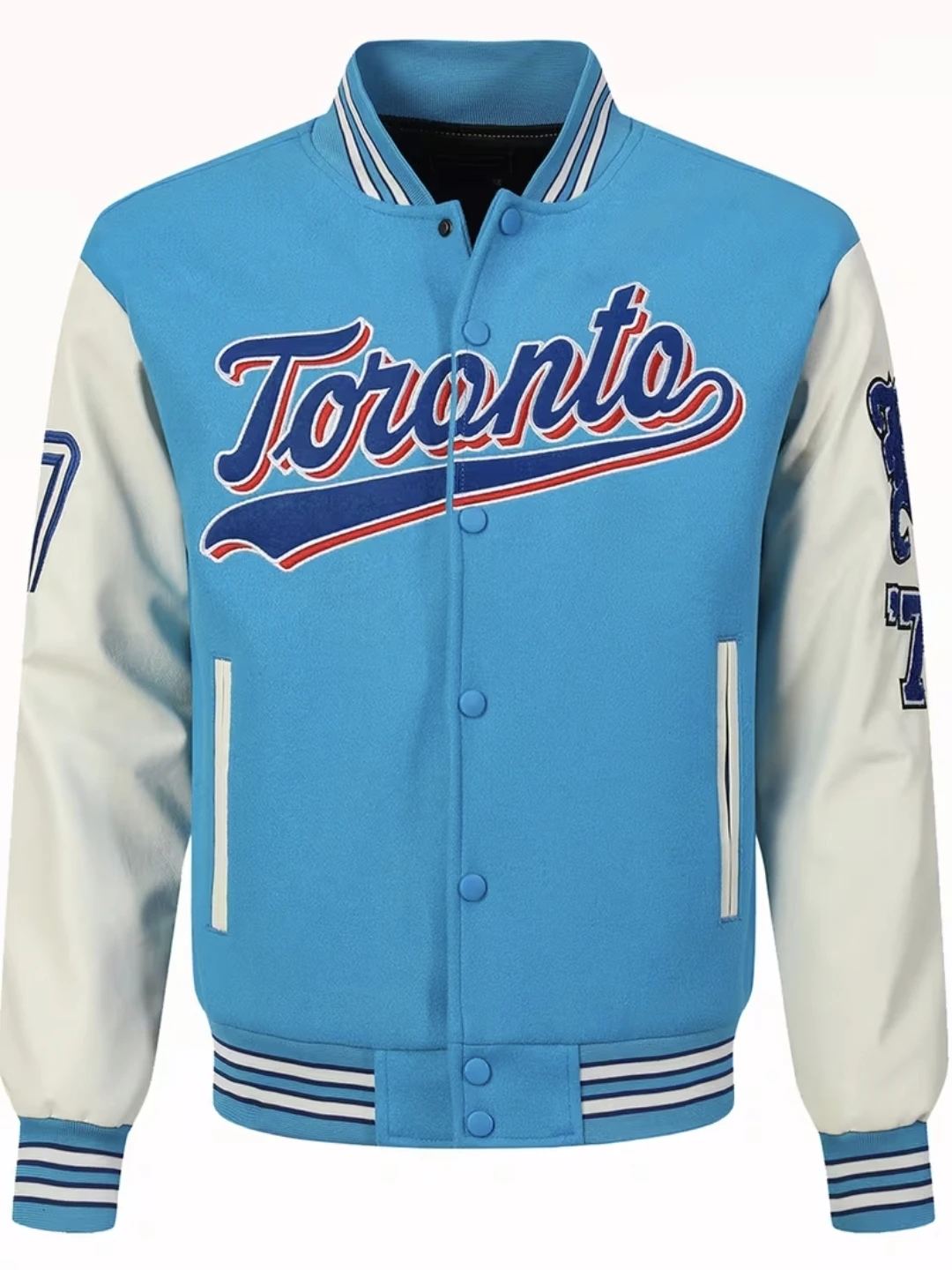 Toronto Blue Jays Varsity Baseball Jacket – #27 – Size L *new - photo 2