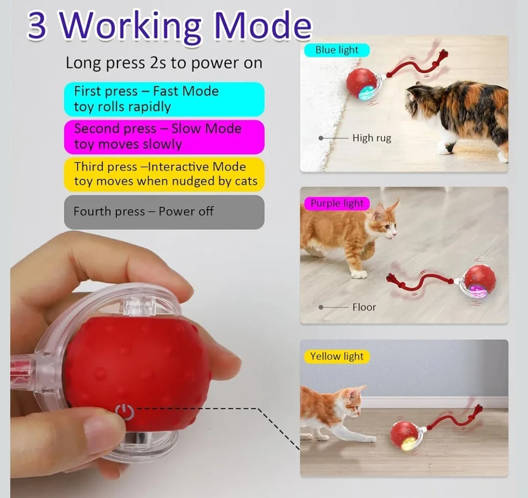 Interactive Chirping Motion Cat Toy - photo 4