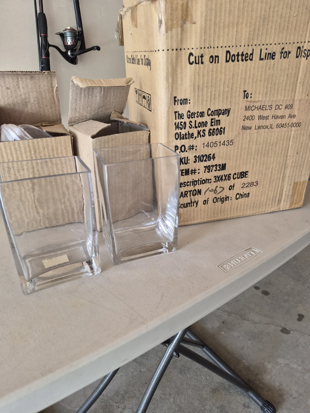 The Gerson Company 3x4x6 Glass Cube Vases