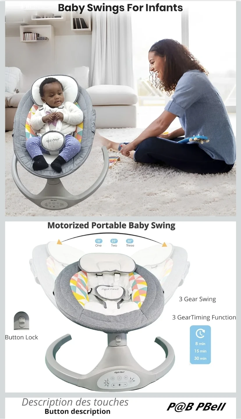 New Baby Swings for Infants, Infant Swing, 3 Seat Positions