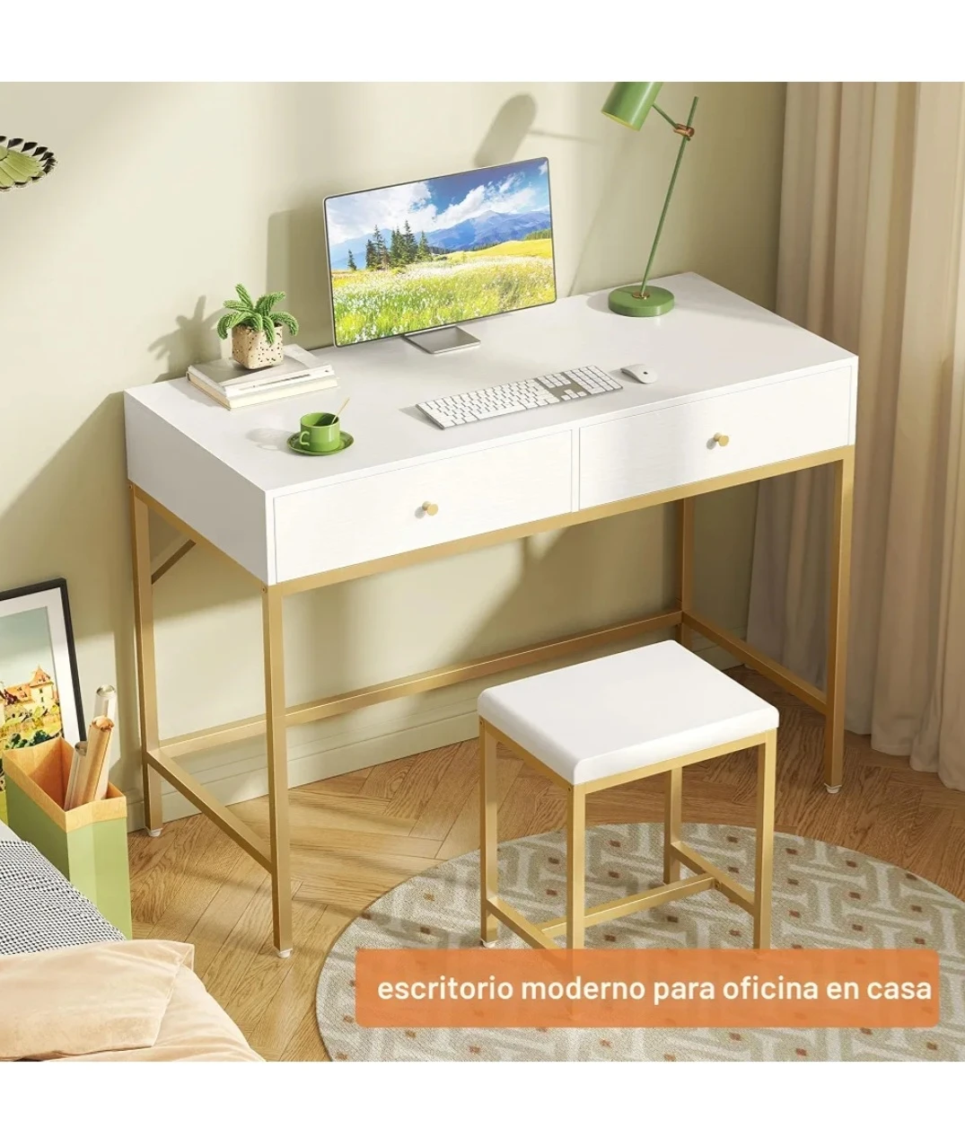 Modern Vanity Desk with Stool - photo 2