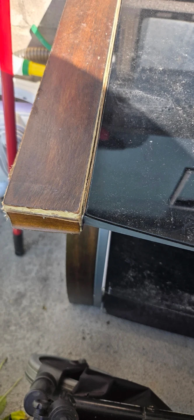 Glass Top TV Stand with Metal Frame - photo 5